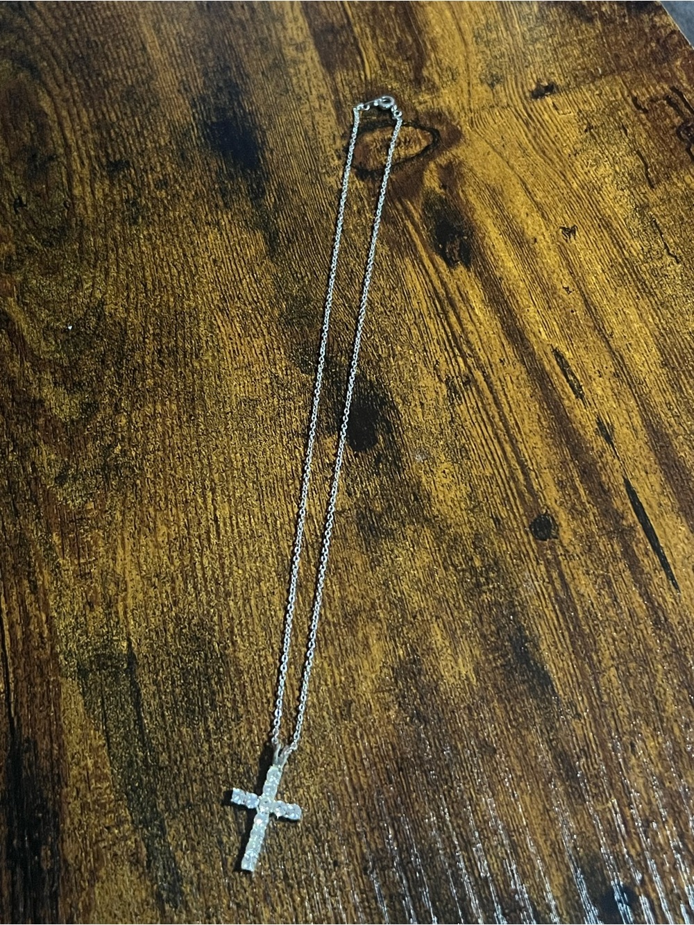 Silver Cross Pendant Necklace - Elegant Women's Jewelry N215